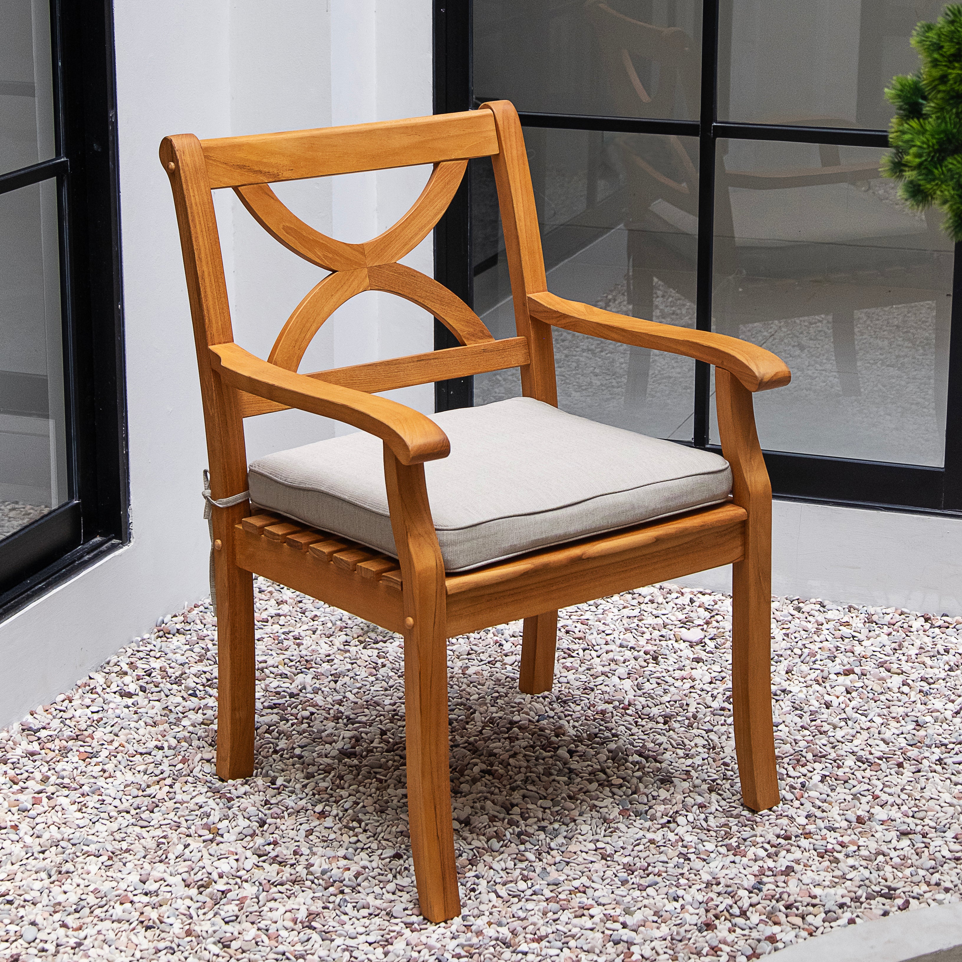 Abbington 4 Piece Teak Wood Outdoor Dining Set with Backless Bench - Image 3