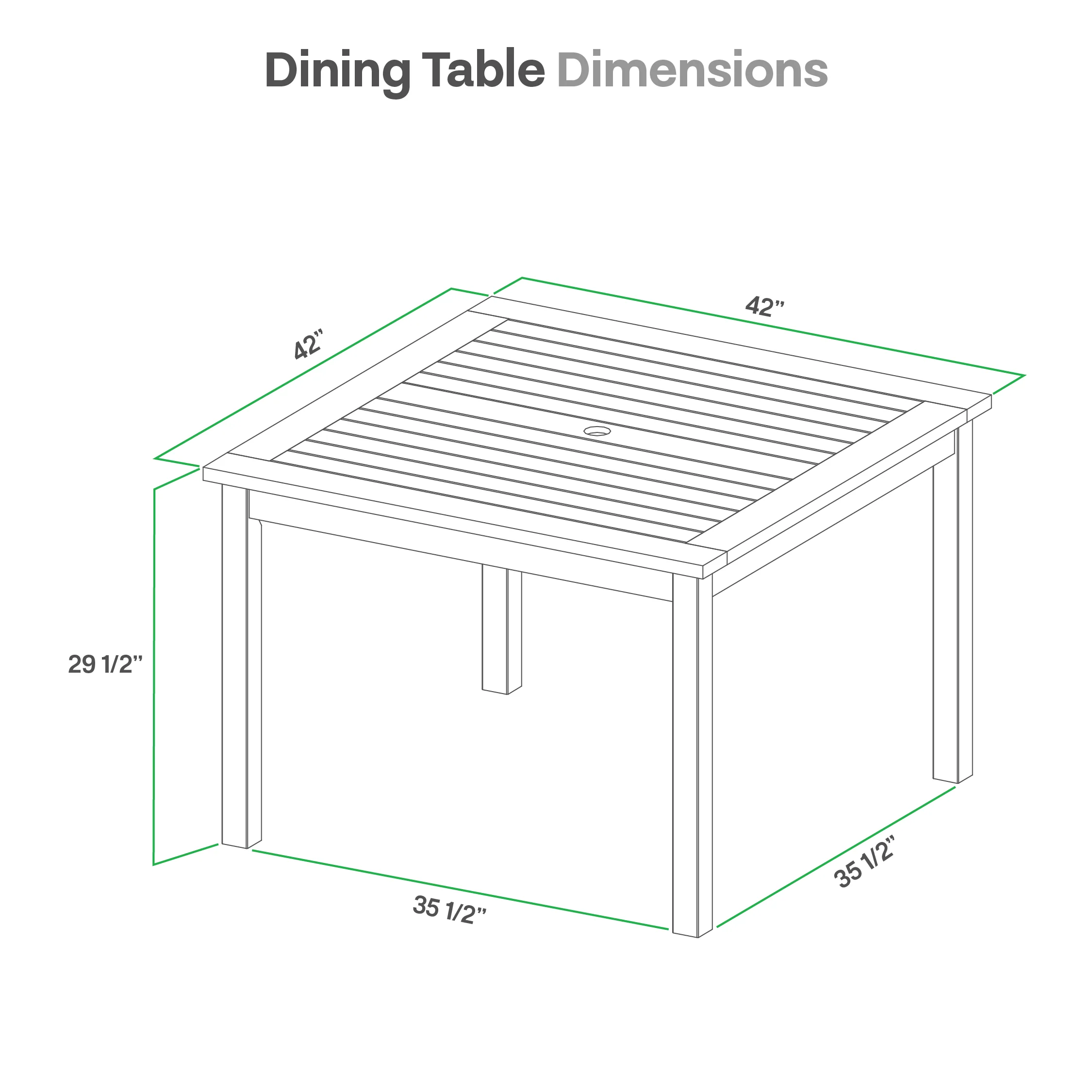 Abbington Solid Wood 5 Pieces Outdoor Dining Set with Beige Seatpad - Image 13