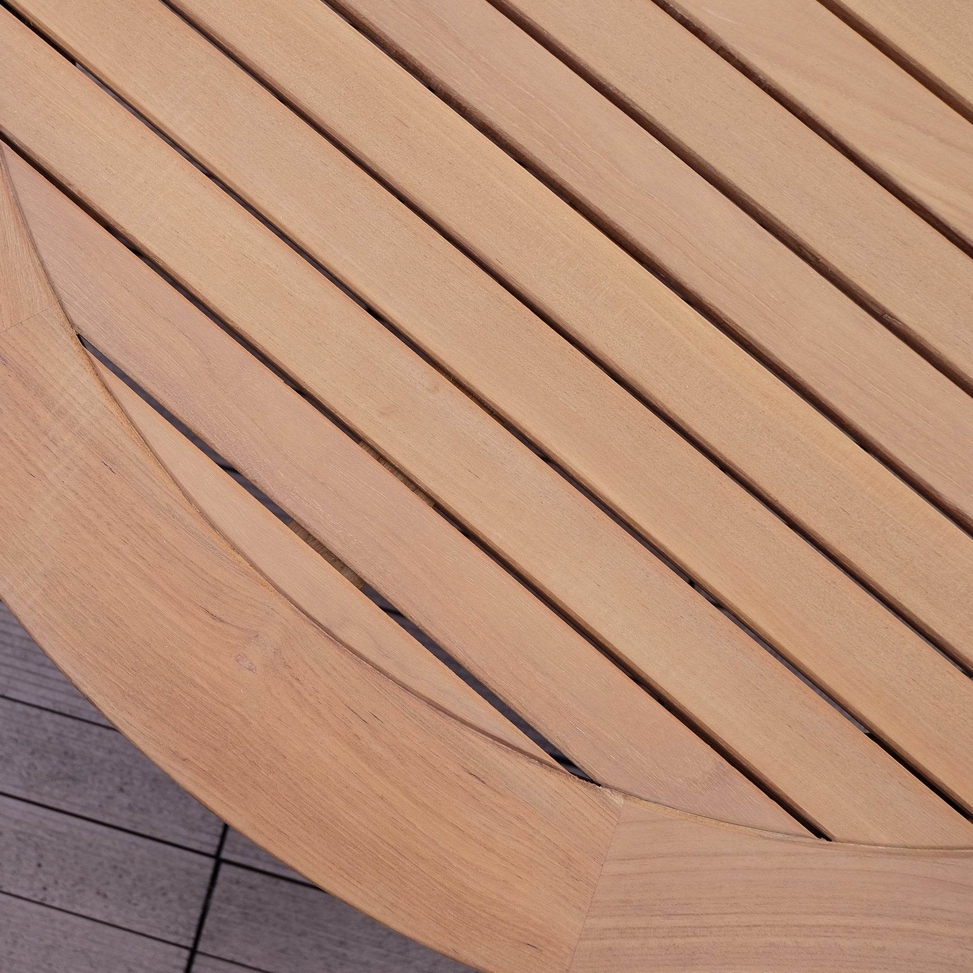 Abbington Teak Wood 5 Piece Outdoor Seating Set with Beige Cushion - Image 7