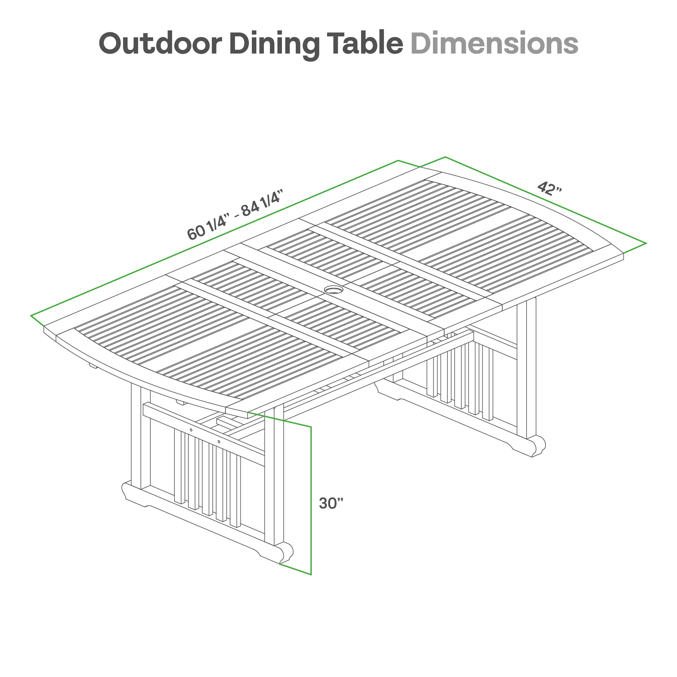 Abbington Teak Wood 7 Pieces Outdoor Dining Set with Beige Seatpad - Image 18