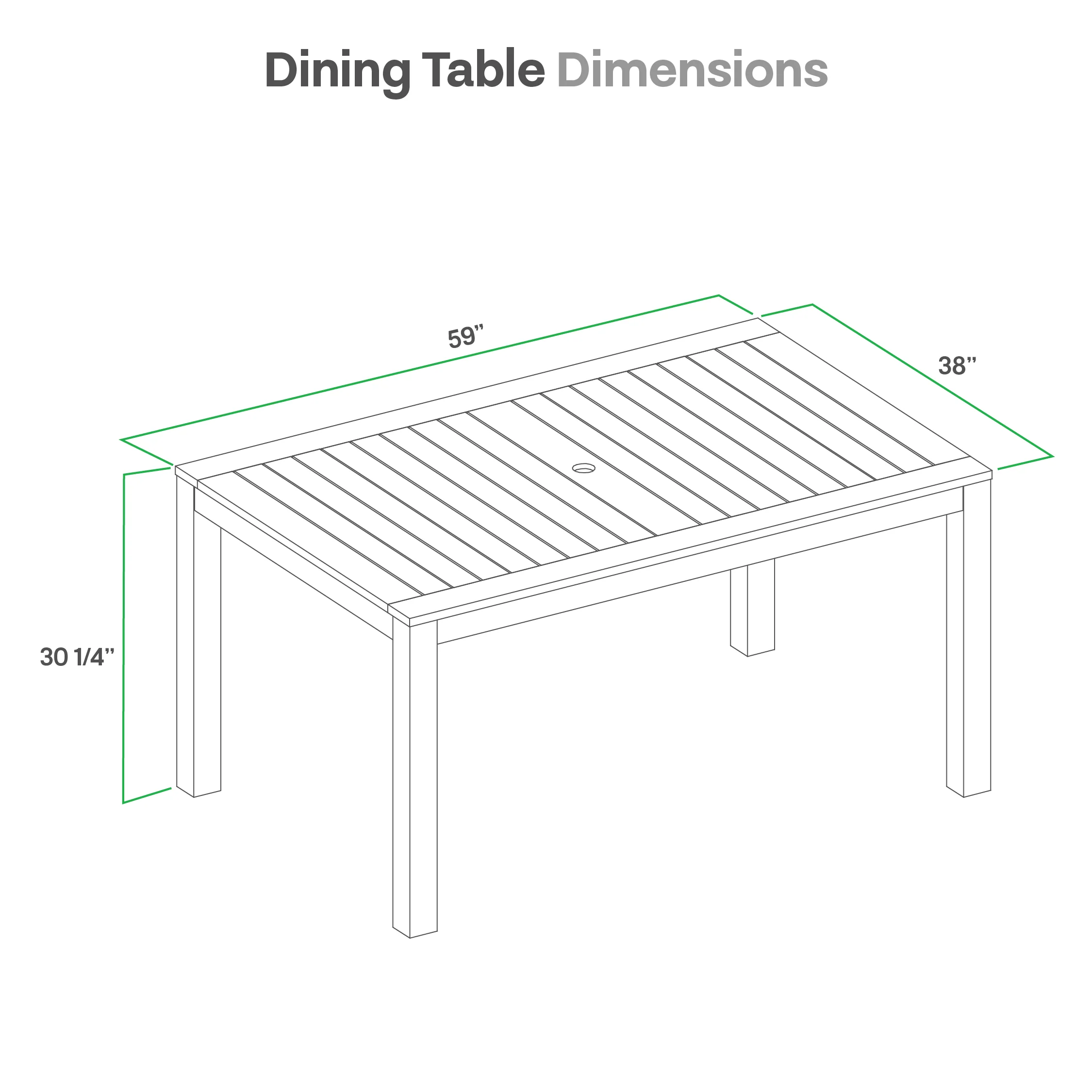 Carmel Teak Wood 5 Piece Outdoor Rectangular Dining Table with Tan Seatpad - Image 10
