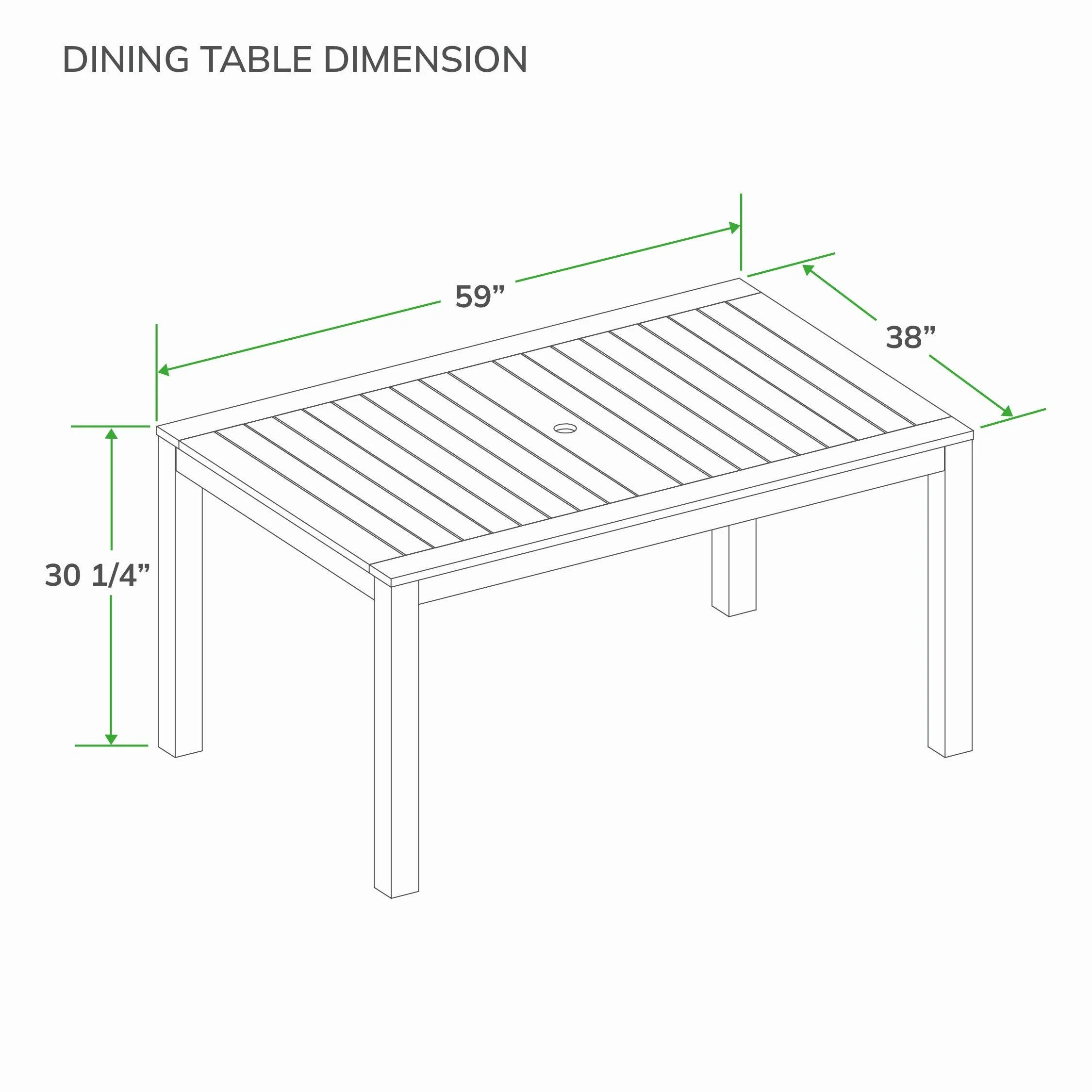 Carmel Teak Wood 5 Pieces Outdoor Dining Set - Image 16