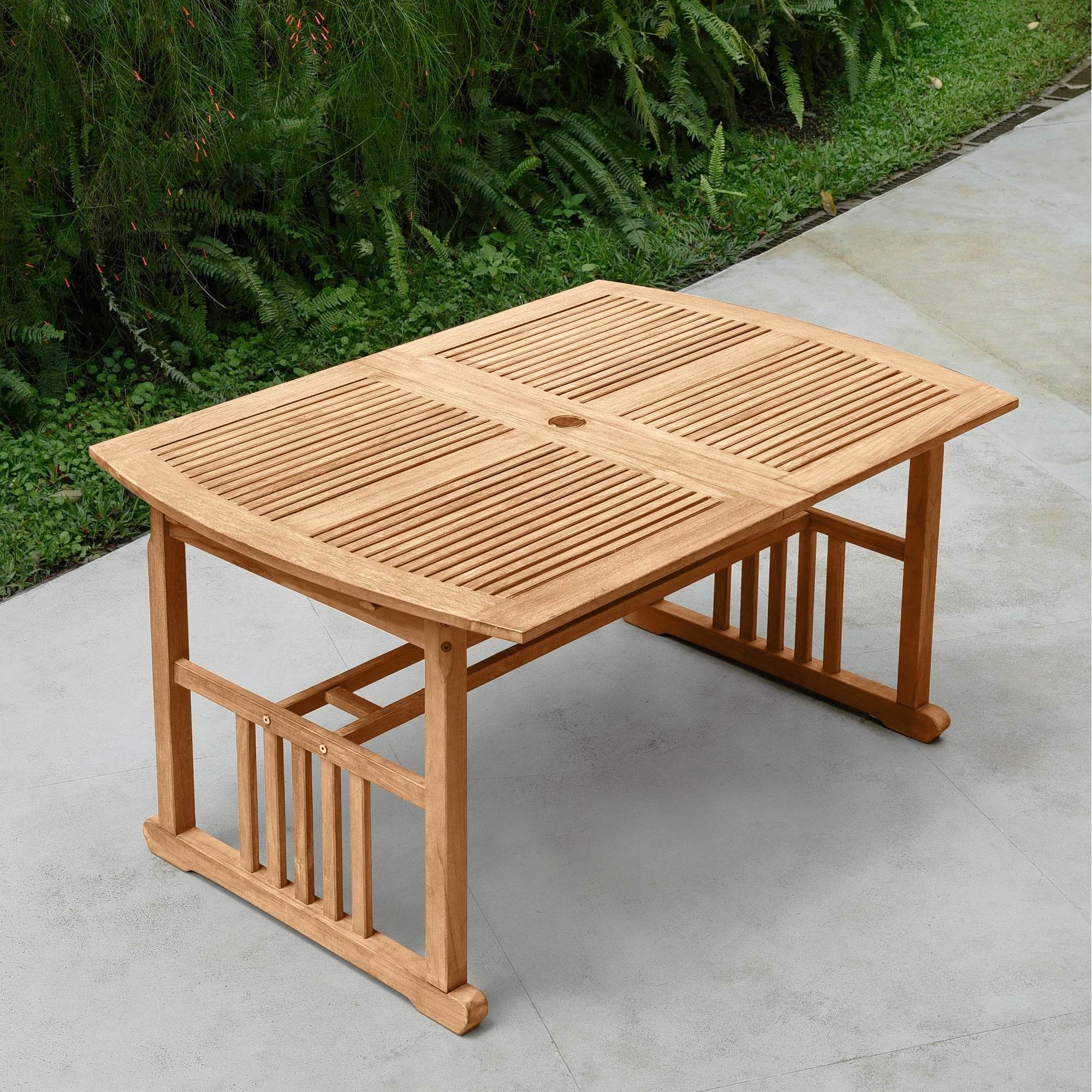 Caterina Teak Wood 6 Piece Outdoor Dining Set with Backless Bench - Image 11