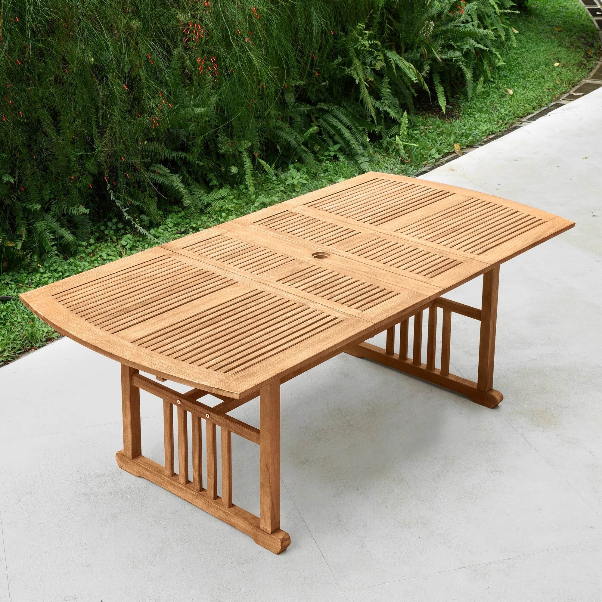 Caterina Teak Wood 6 Piece Outdoor Dining Set with Backless Bench - Image 13