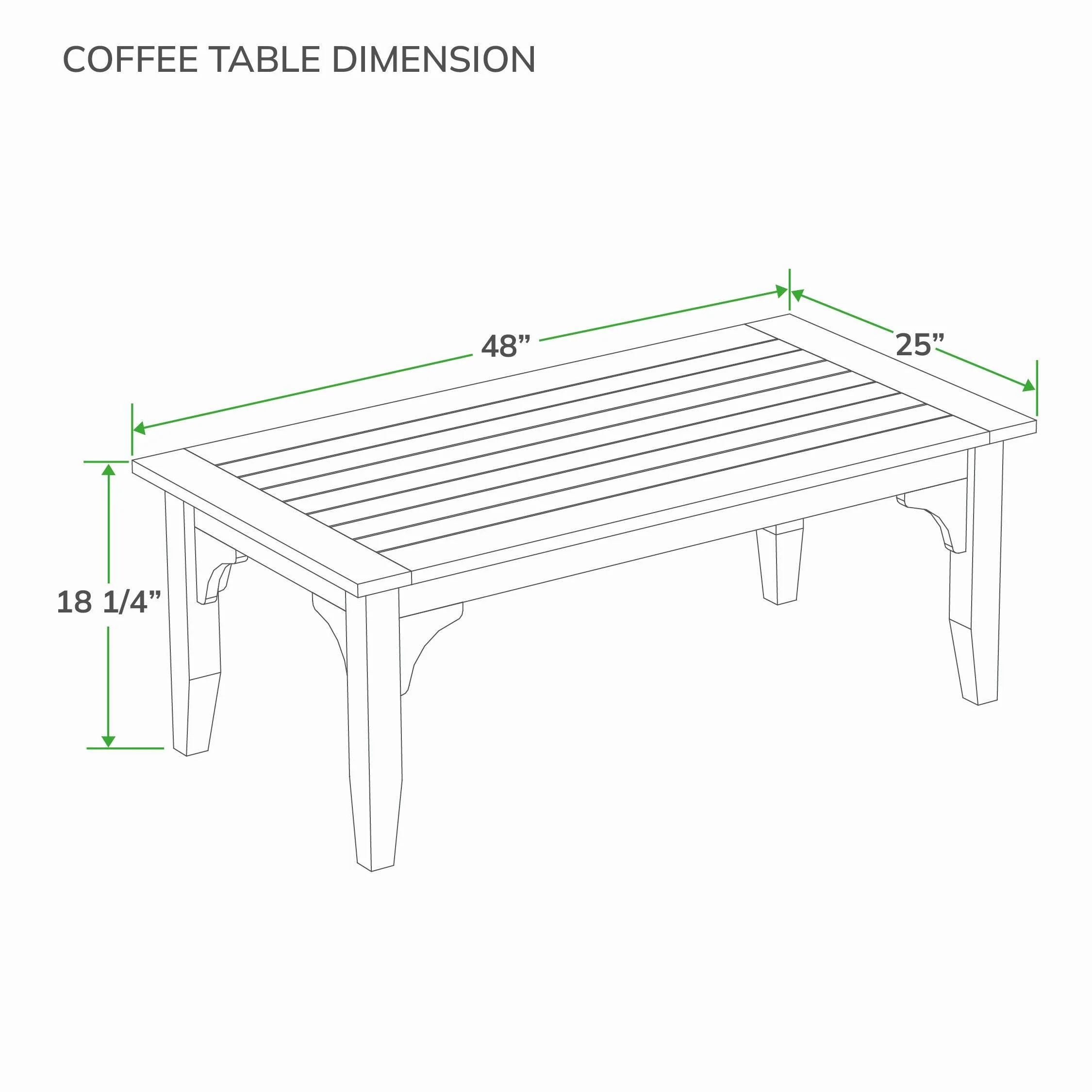 Caterina Weathered Teak Wood Outdoor Coffee Table - Image 8