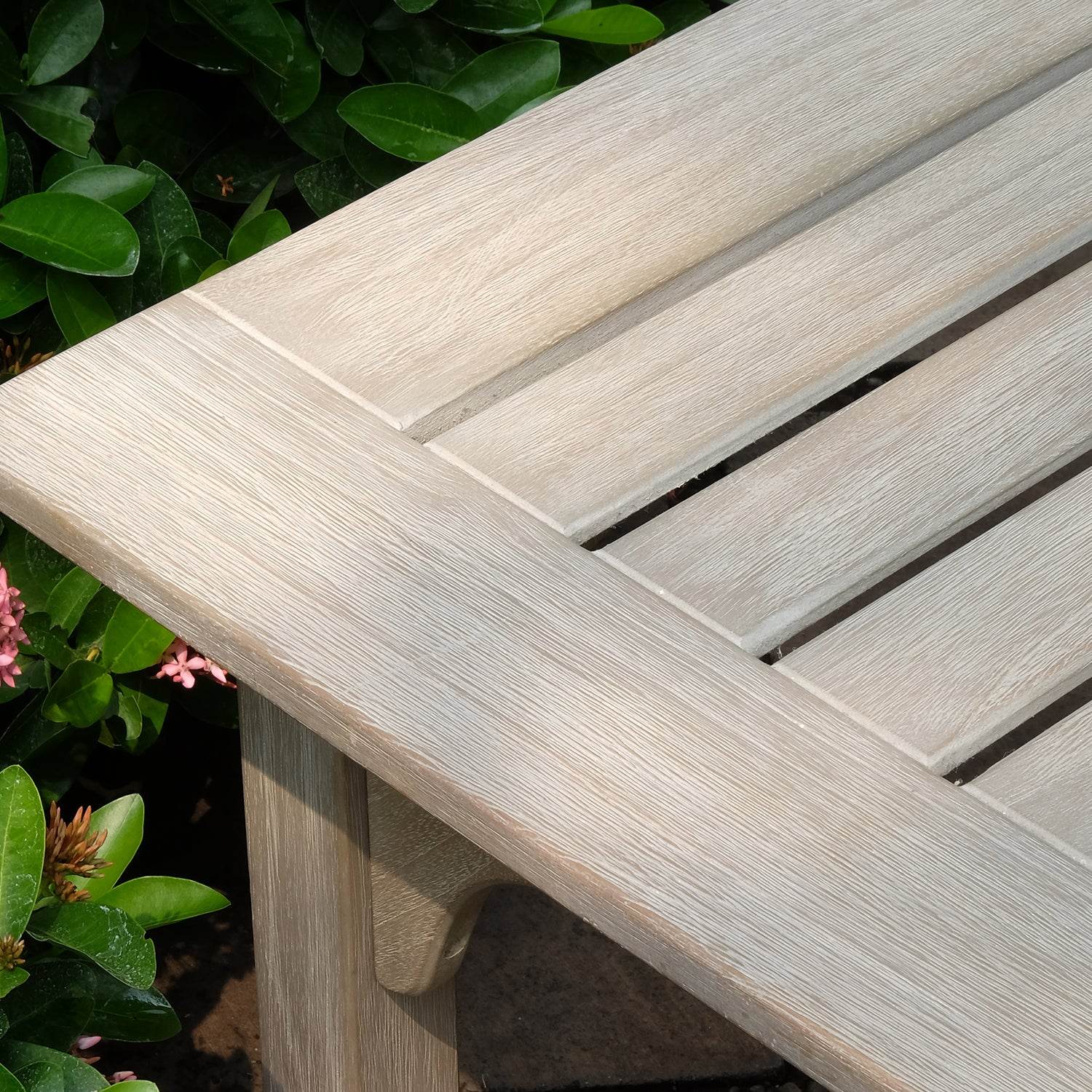 Caterina Weathered Teak Wood Outdoor Side Table - Image 8