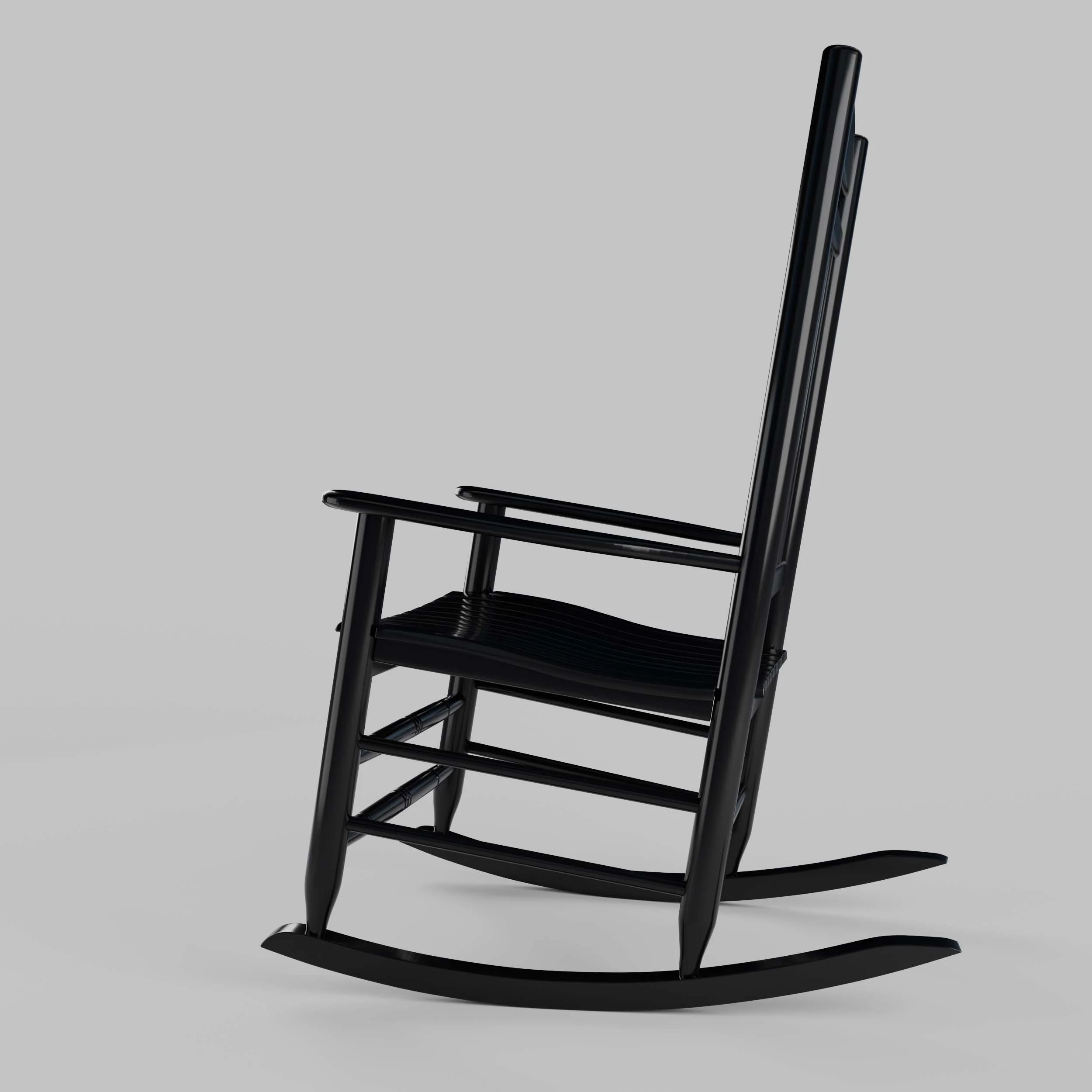 Denver 2 Piece Mahogany Wood Black Porch Rocking Chair - Image 20