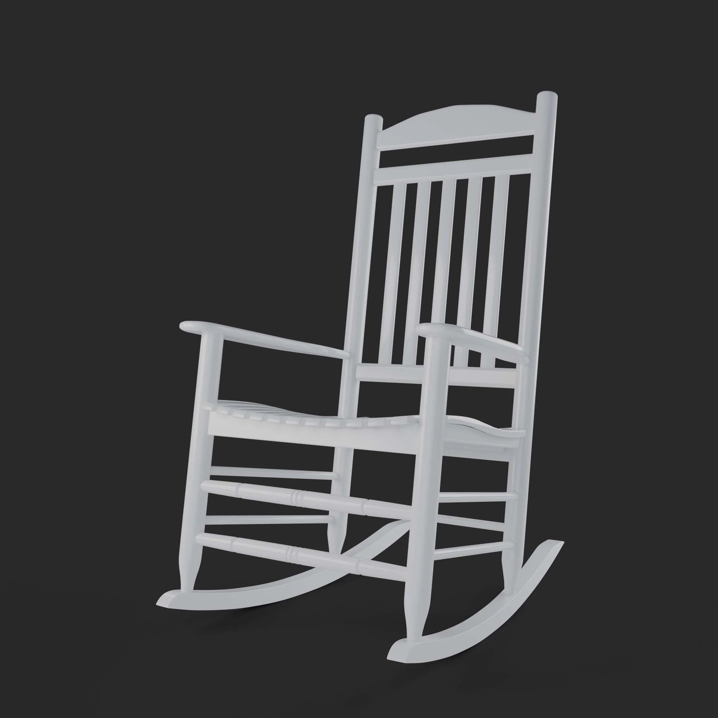 Denver 2 Piece Mahogany Wood White Porch Rocking Chair - Image 19