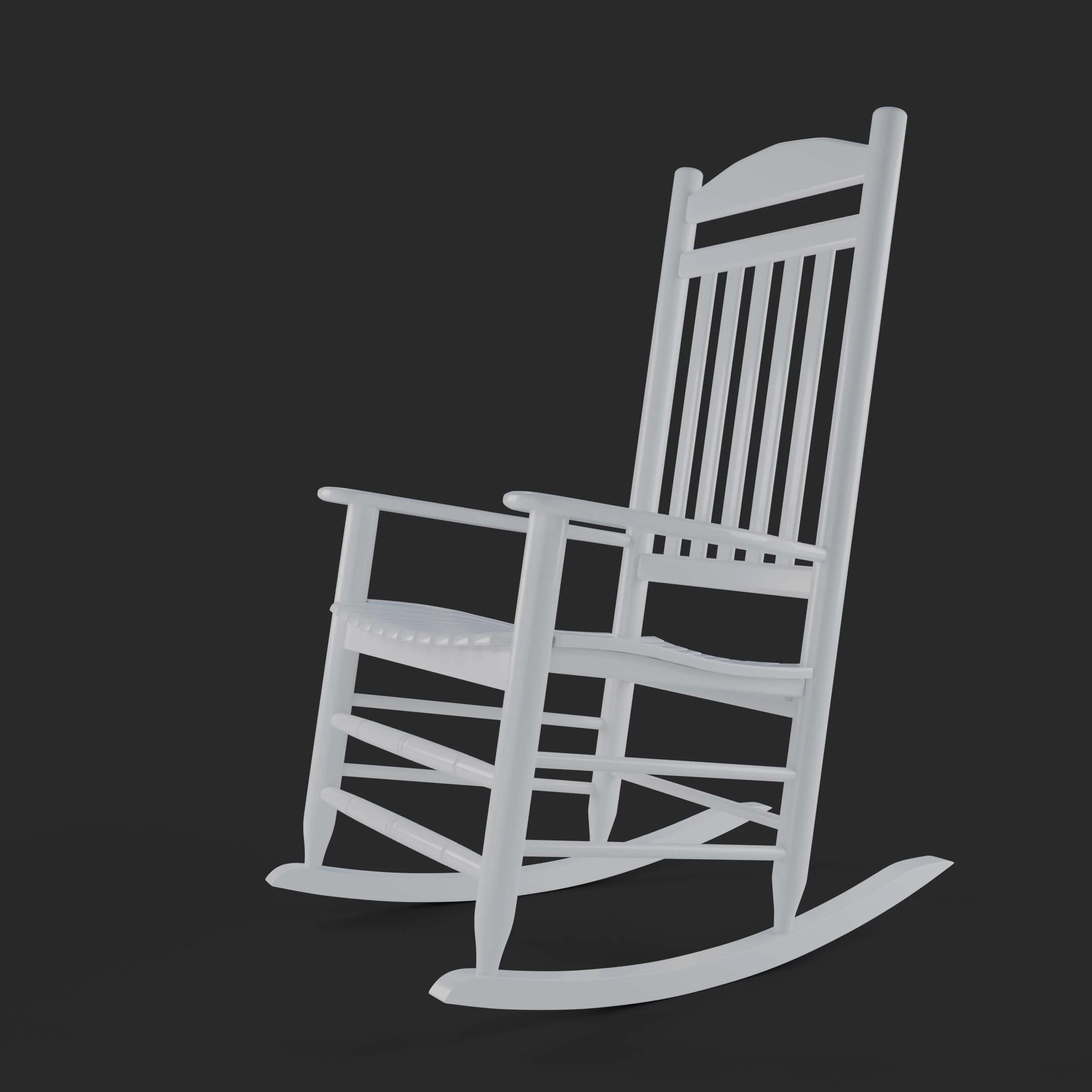 Denver 2 Piece Mahogany Wood White Porch Rocking Chair - Image 22