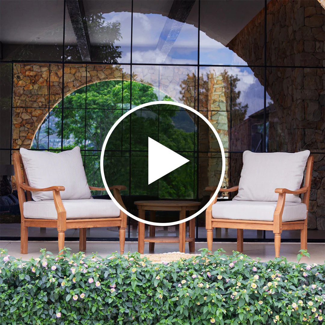 Livingston Teak Wood Outdoor Lounge Chair - Image 5