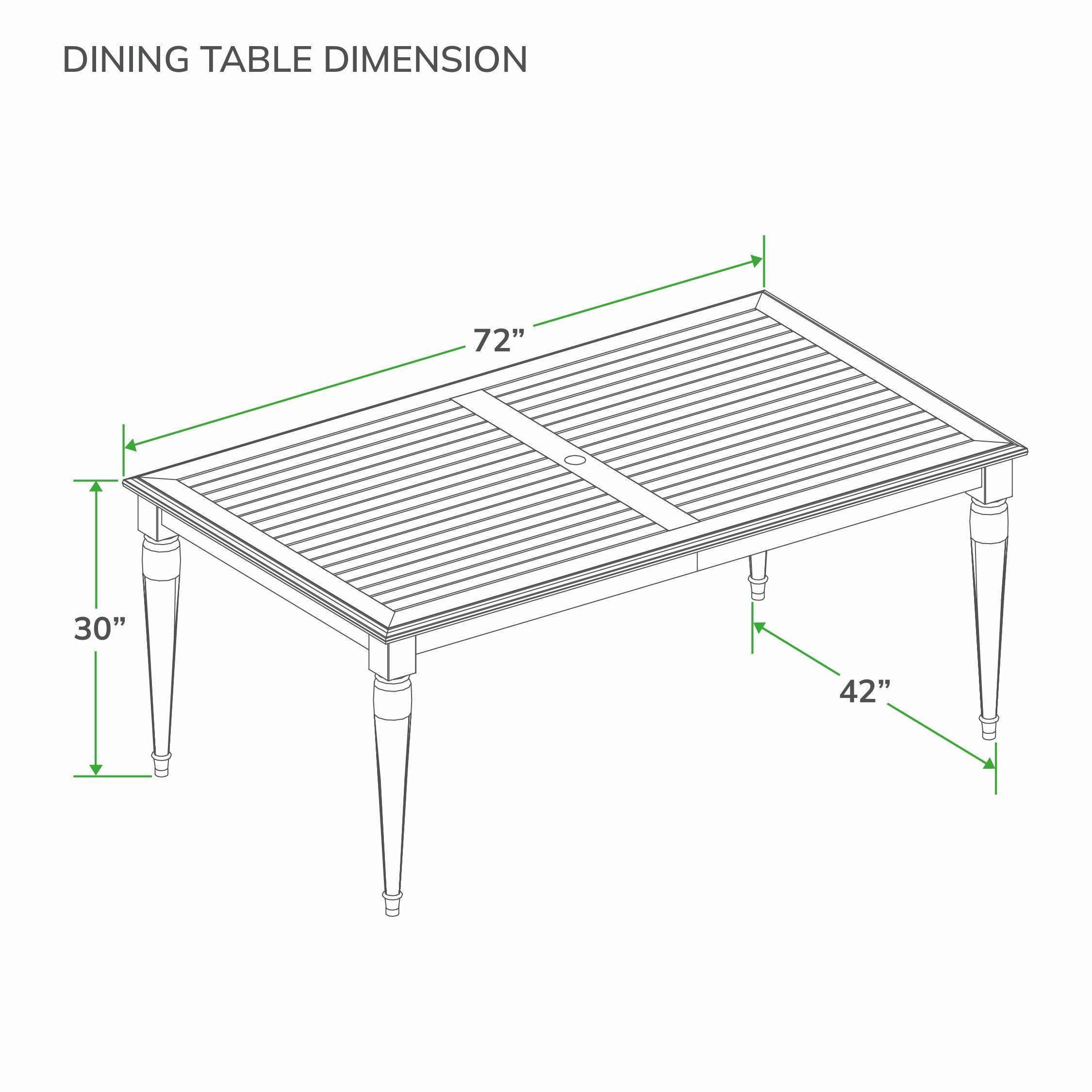 Livingston Teak Wood 6 Piece Outdoor Dining Set - Image 17