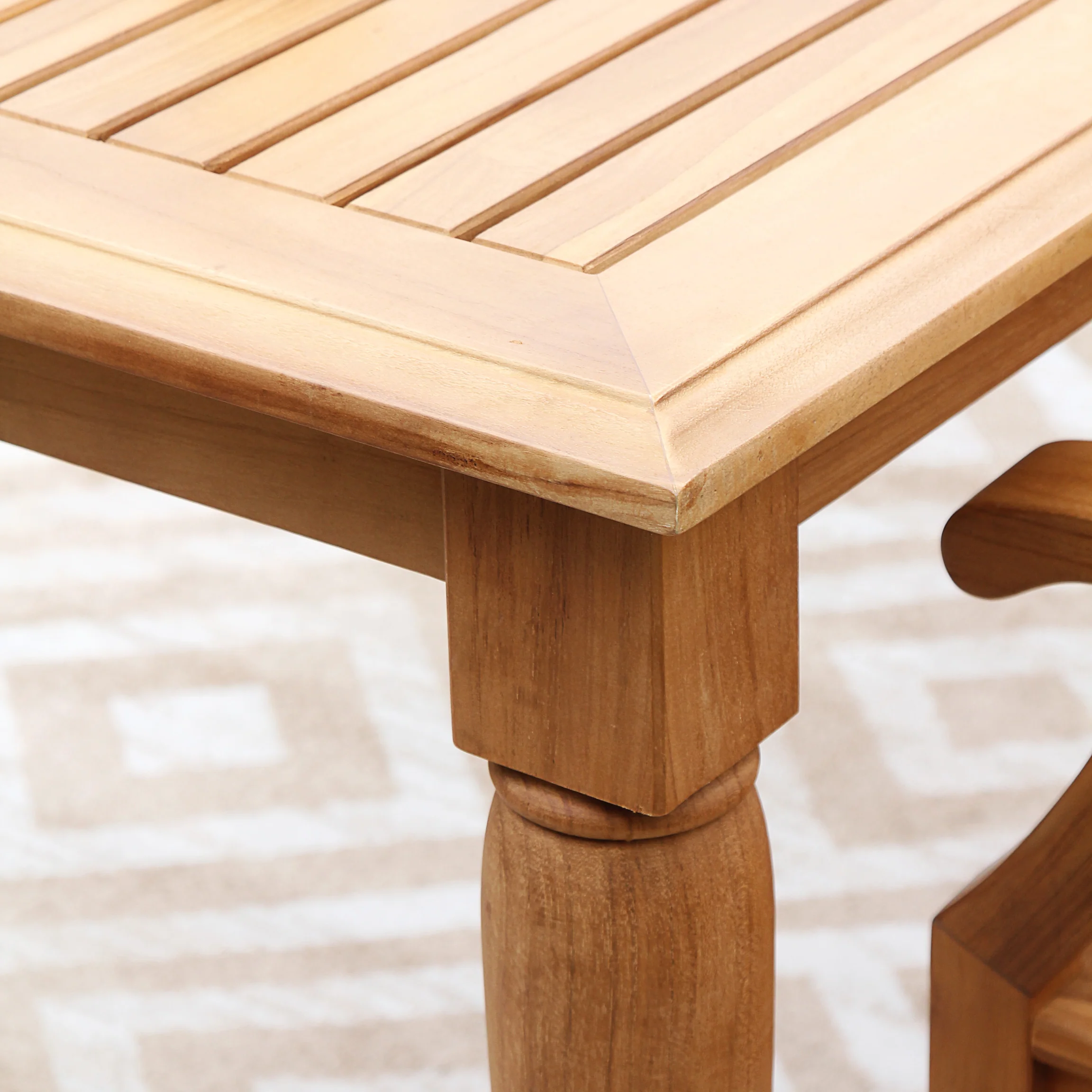 Livingston Teak Wood 6 Piece Outdoor Dining Set - Image 12