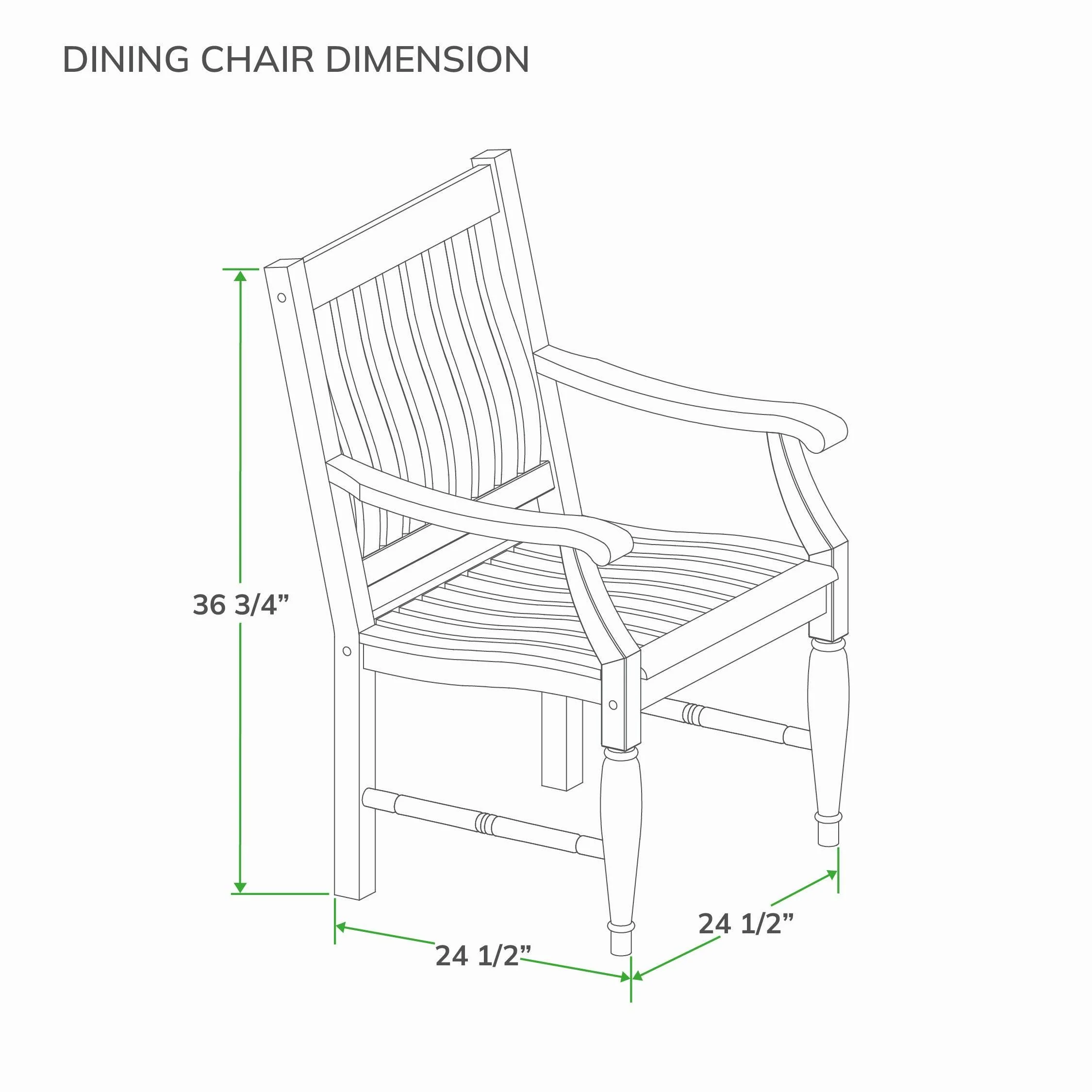 Livingston Teak Wood 6 Piece Outdoor Dining Set - Image 13