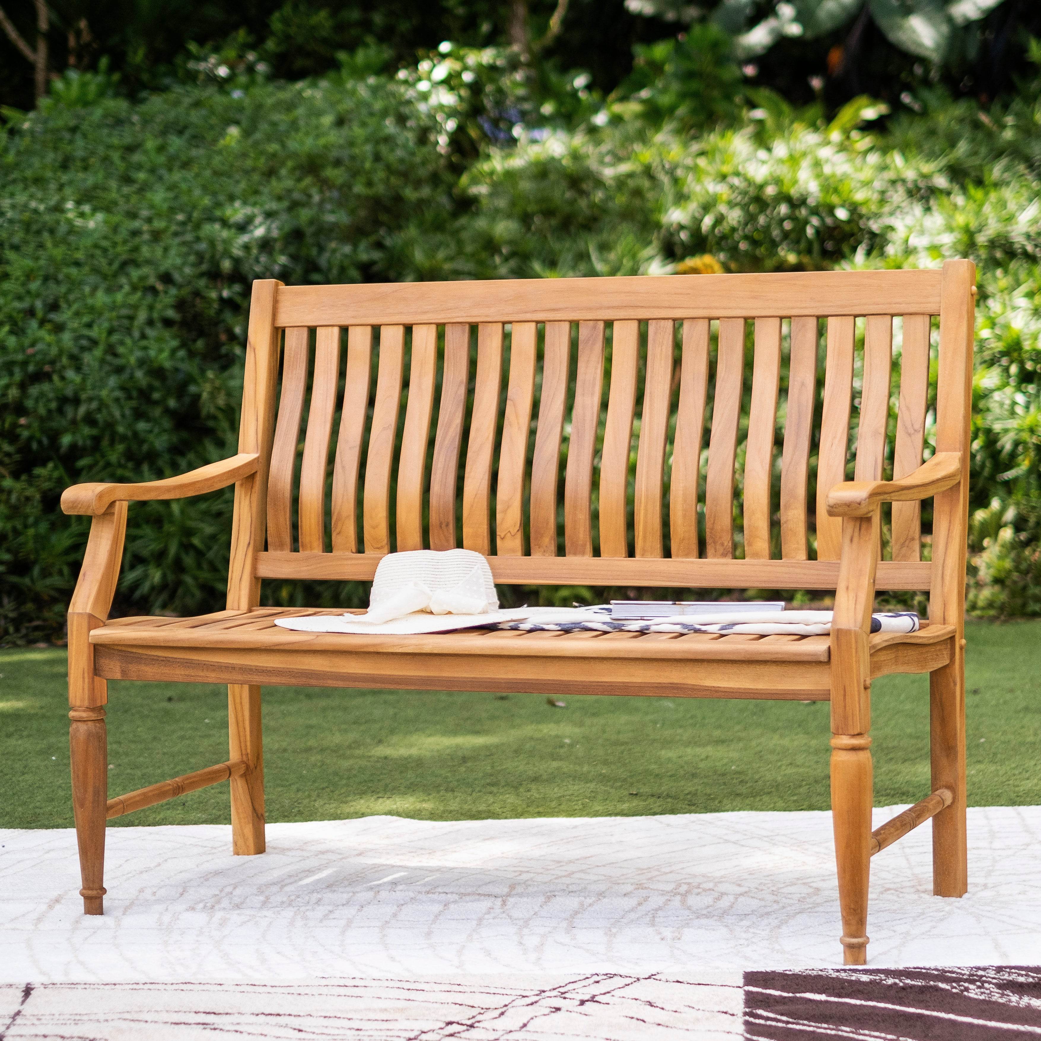 Livingston Teak Wood 6 Piece Outdoor Dining Set - Image 7