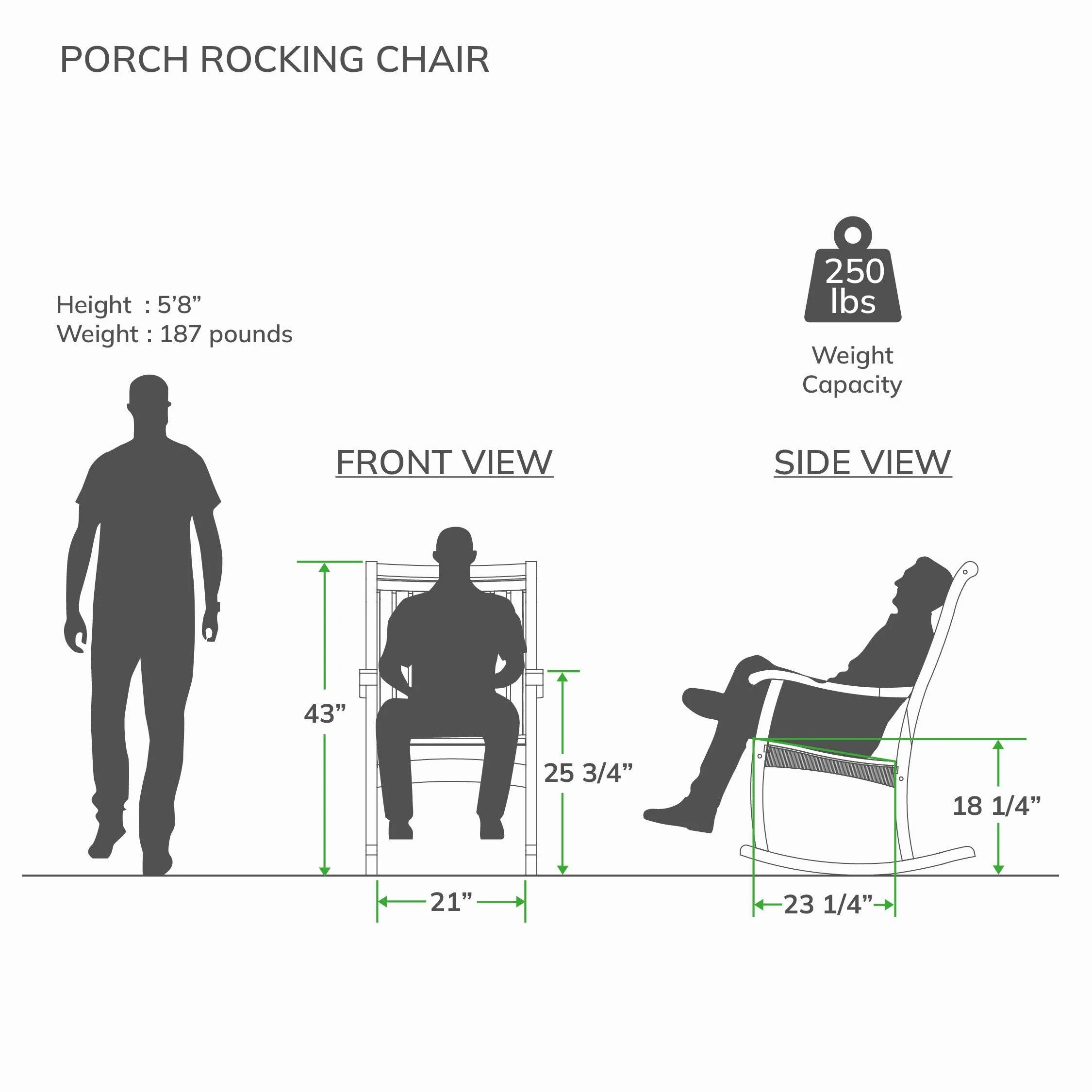 Marrakesh Teak Wood Porch Rocking Chair - Image 14
