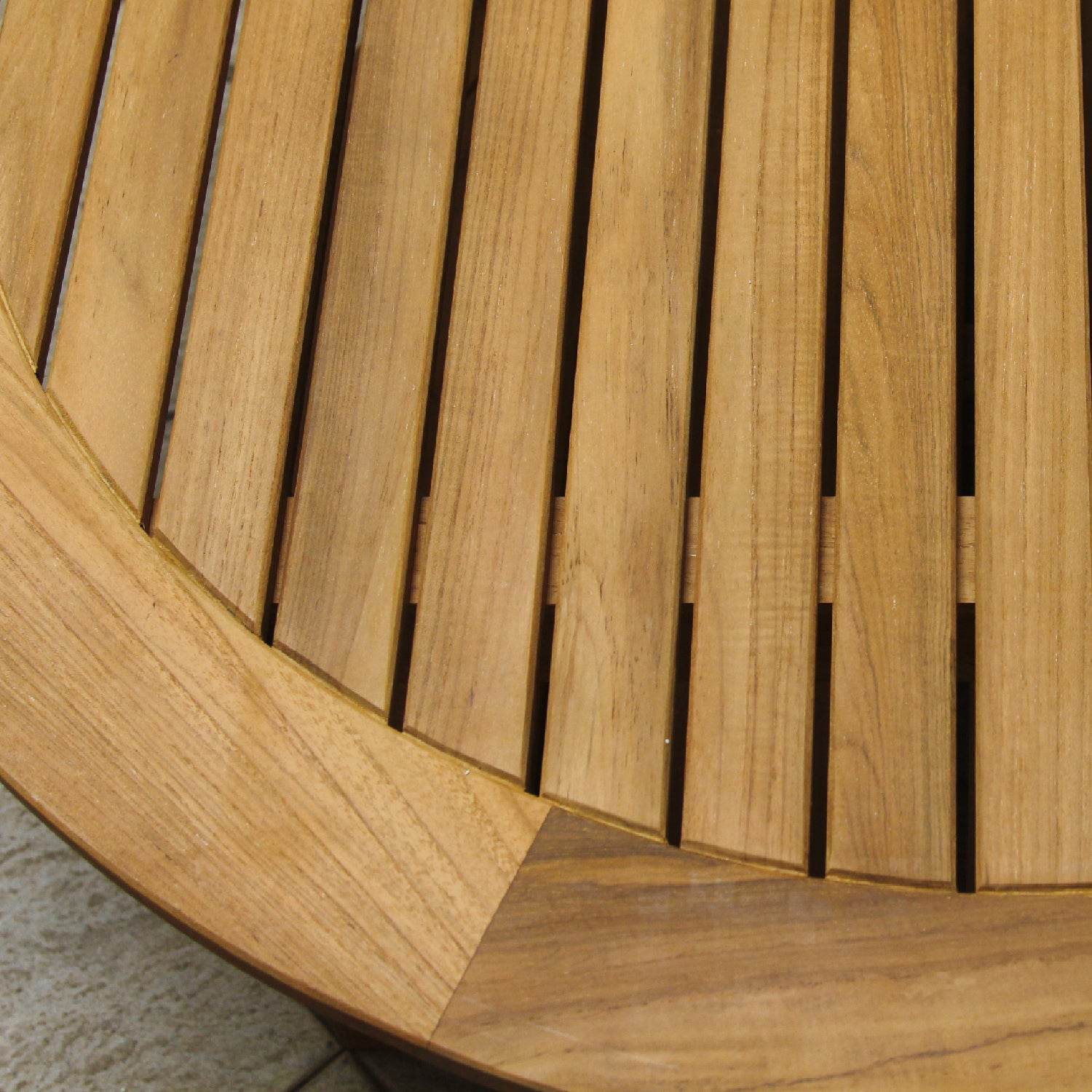 Richmond Teak Wood Outdoor Round Coffee Table - Image 6