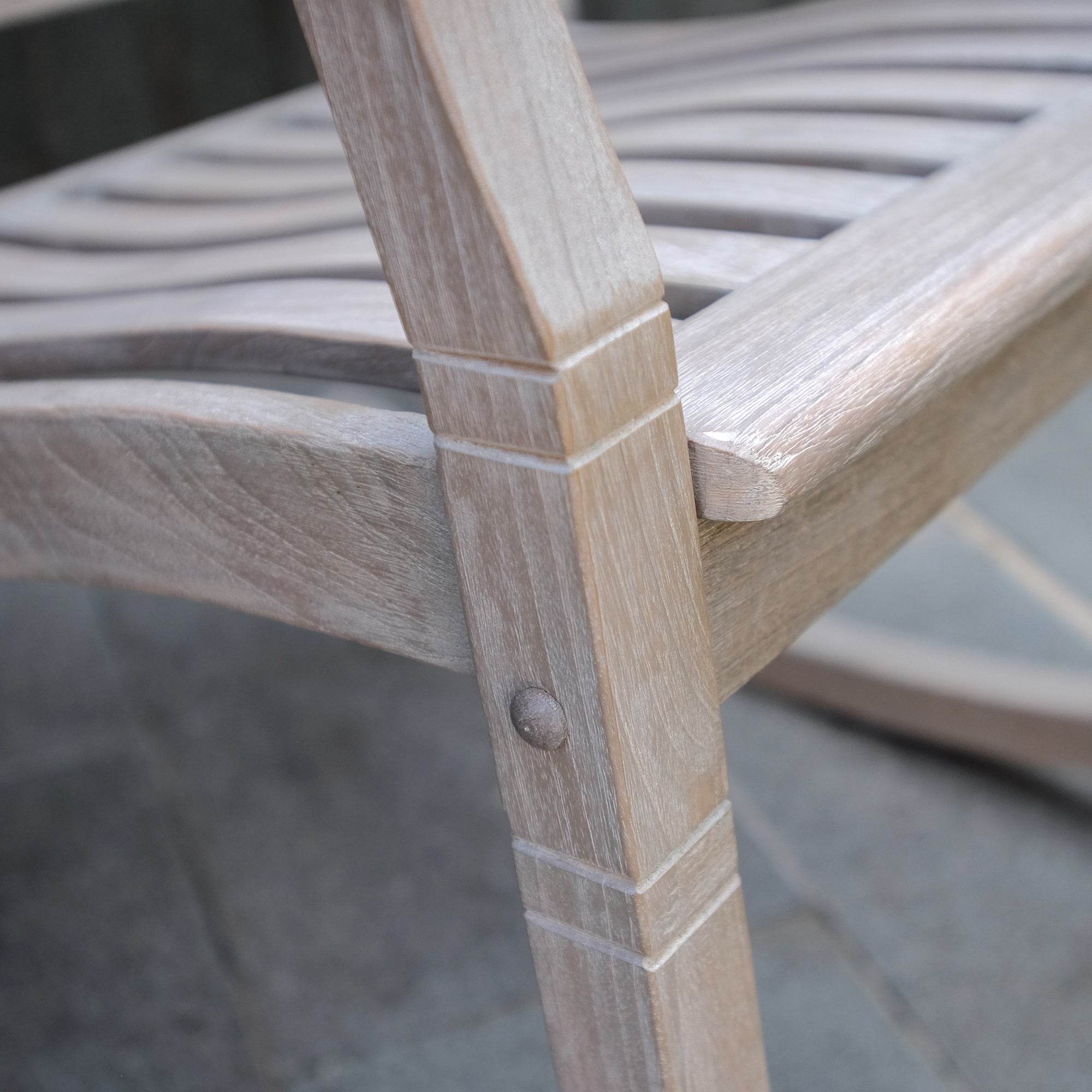 Richmond Weathered Teak Wood Outdoor Rocking Chair - Image 7