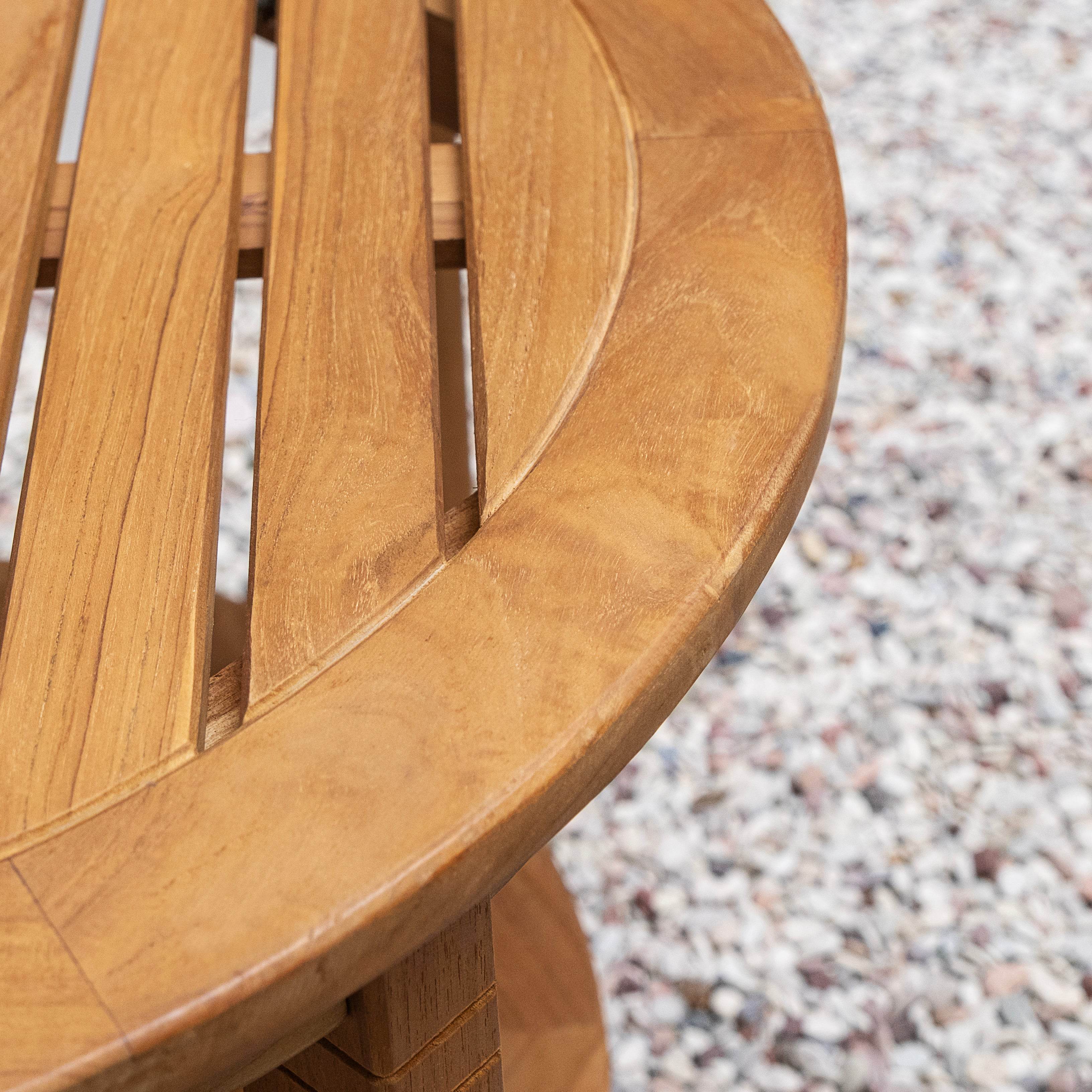 Vermont Teak Wood 3 Piece Outdoor Bistro Set - Image 9