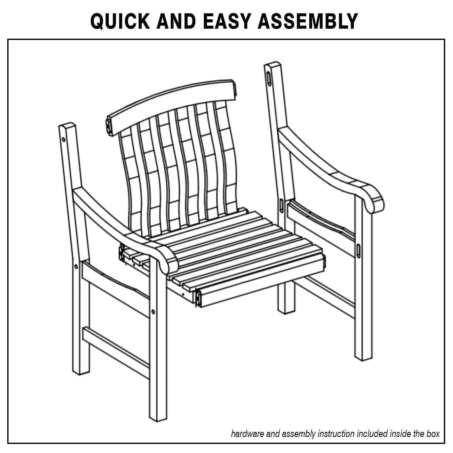 Vermont Teak Wood 5 Piece Outdoor Dining Set - Image 14