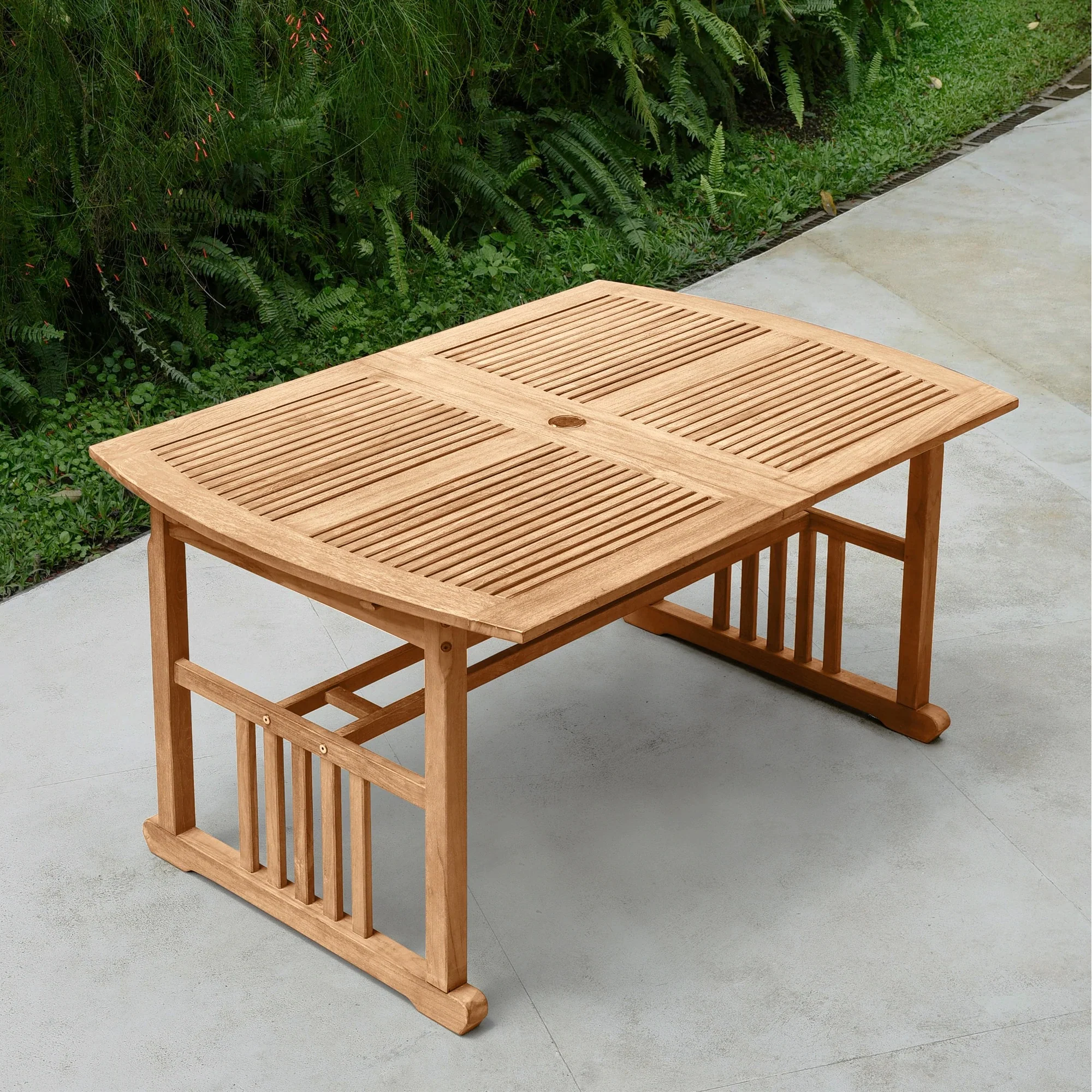Vermont Teak Wood 6 Piece Outdoor Dining Table Set - Image 9